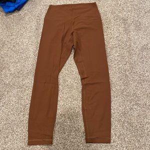 Lululemon align 25”inseam. Size 6. Brown/clay color. Ribbed